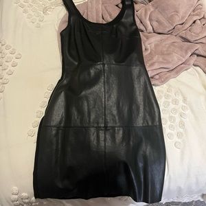 LBD Black Leather Dress